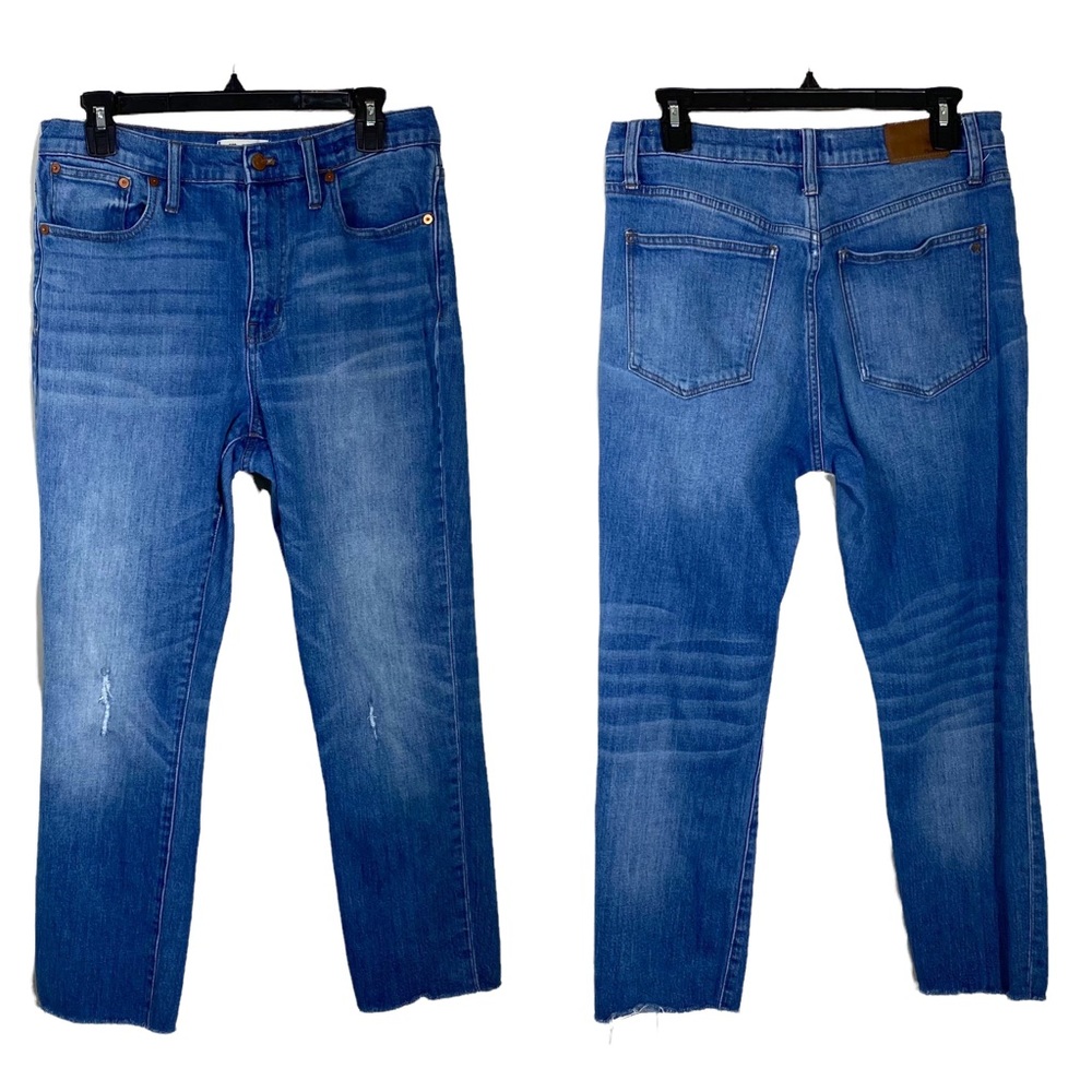 MADEWELL The High Rise Slim Crop Boyjean Medium Wash